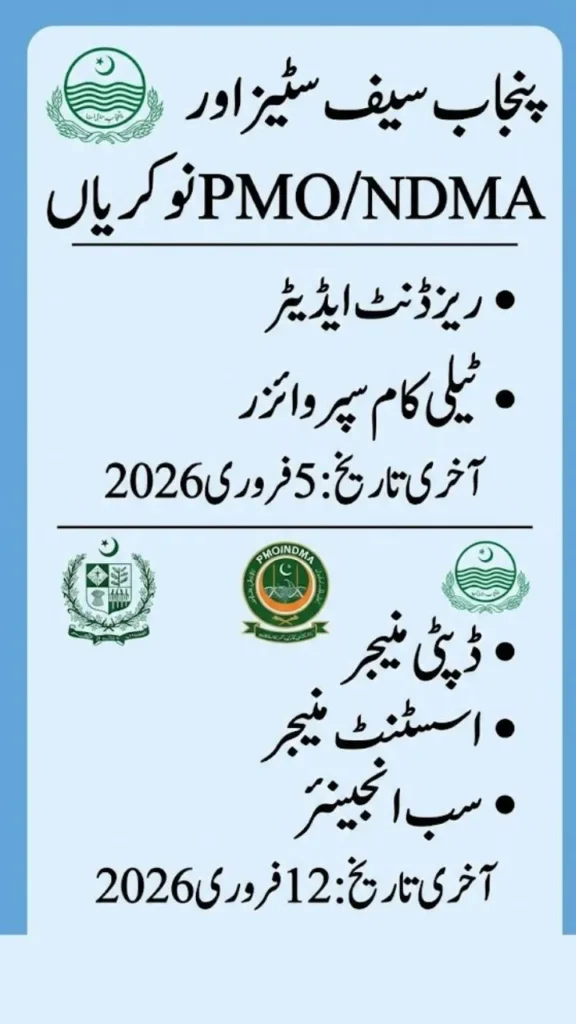 Punjab Safe Cities Authority Jobs 2026