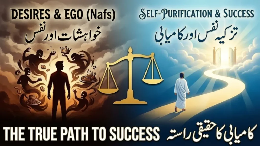 Islamic teaching about self purification, controlling desires, and strengthening faith